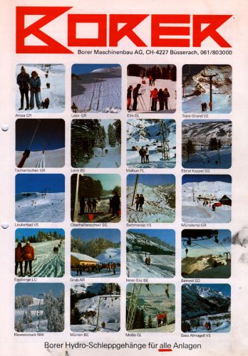 Prospekt Borer BSG 77 (Unterlagen Skilift Alpsu, Sedrun)
