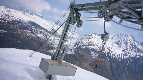 Gemsstock (Andermatt), Skilift Gurschen, April 2007
