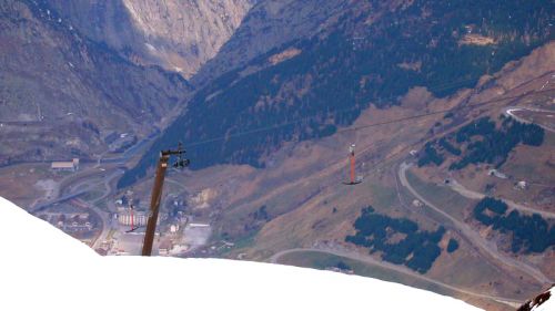 Gemsstock (Andermatt), Skilift Lutersee, April 2007
