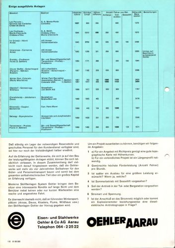 Oehler-Prospekt von 1960 inkl. Anlage-Liste ([url=http://www.jacomet.ch/themen/skilift/album/index.php?cat=17]Nachlass Theo Brunner[/url])
