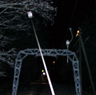 SL-9 noch im vollen Einsatz (Nachtskifahren am Balmberg, Februar 2004)
