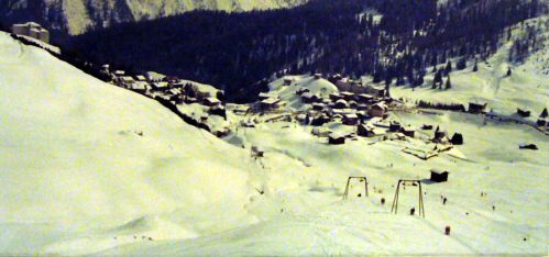 März 1973, Carmenna-Skilift (Archiv Fam. Engel)
