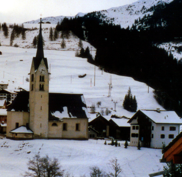 Müller-4er-Gondelbahn Savognin-Radons, Januar 1988
