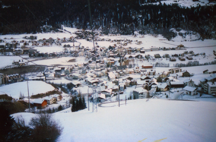 Müller-4er-Gondelbahn Savognin-Radons, Januar 1988
