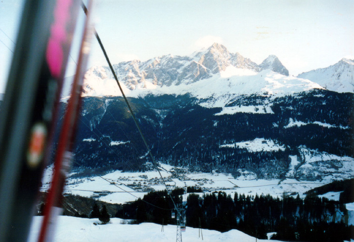 Müller-4er-Gondelbahn Savognin-Radons, Januar 1988
