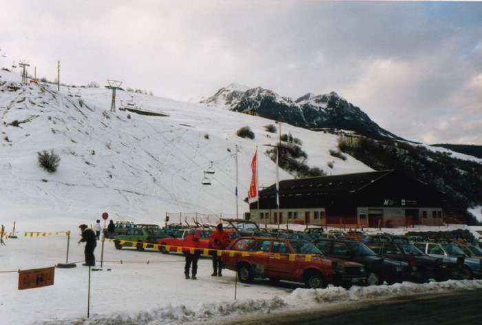 Garaventa-4er-Sesselbahn Savognin-Tigignas, Januar 1988
