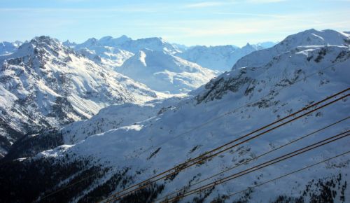 Blick über Lagalb nach Italien
