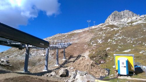 Mittelstation Gondelbahn Oberalppass-Schneehüenerstock, Stand 30.9.2018
