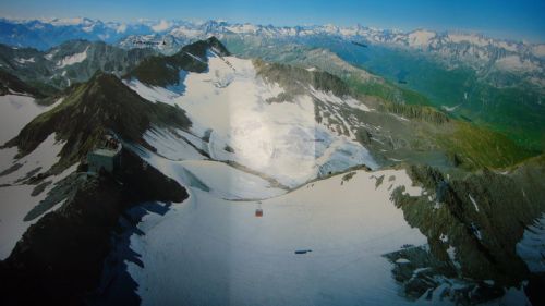 Altes Panorama im Restaurant Gurschenalp
