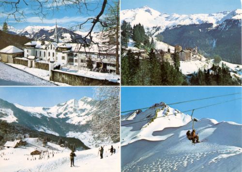 Postkarte Niederrickenbach, mit Brisen und Haldigrat, gestempelt 1979 (Verlag Karl Engelberger, Stansstad, Nr. 9721). Privatarchiv Thesi Sommer, Altdorf.

