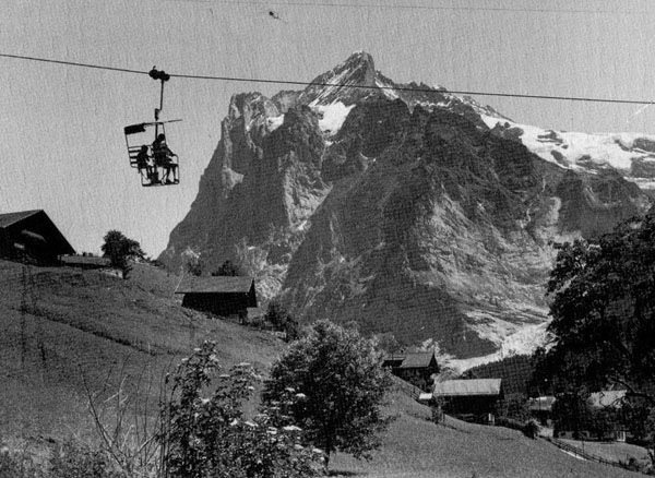 Unterer Bereich der Firstbahn, ca. 1970er-Jahre (Gedenkschrift "Firstbahn - die ersten 25 Jahre", Albert Boss, 1992)

