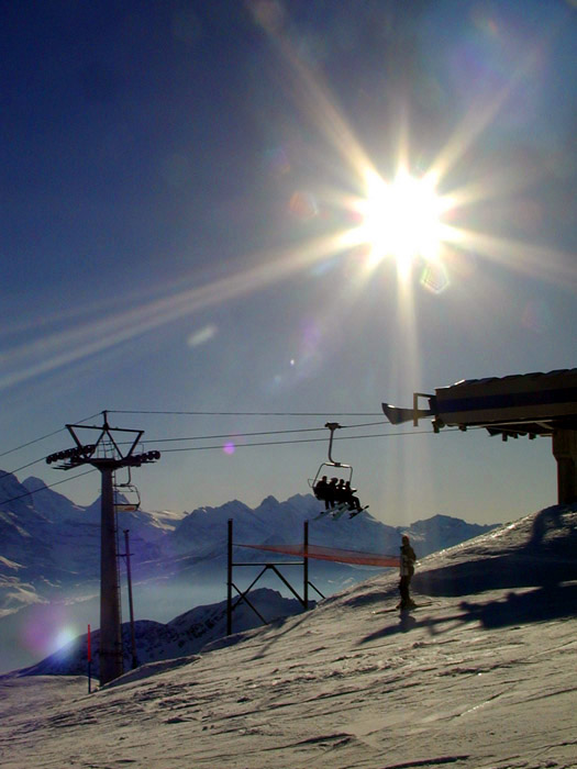 Sesselbahn Oberjoch, Februar 2001
