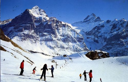 Postkarte First mit Poma-Schlepper Oberjoch (Archiv Jakob Schuler)
