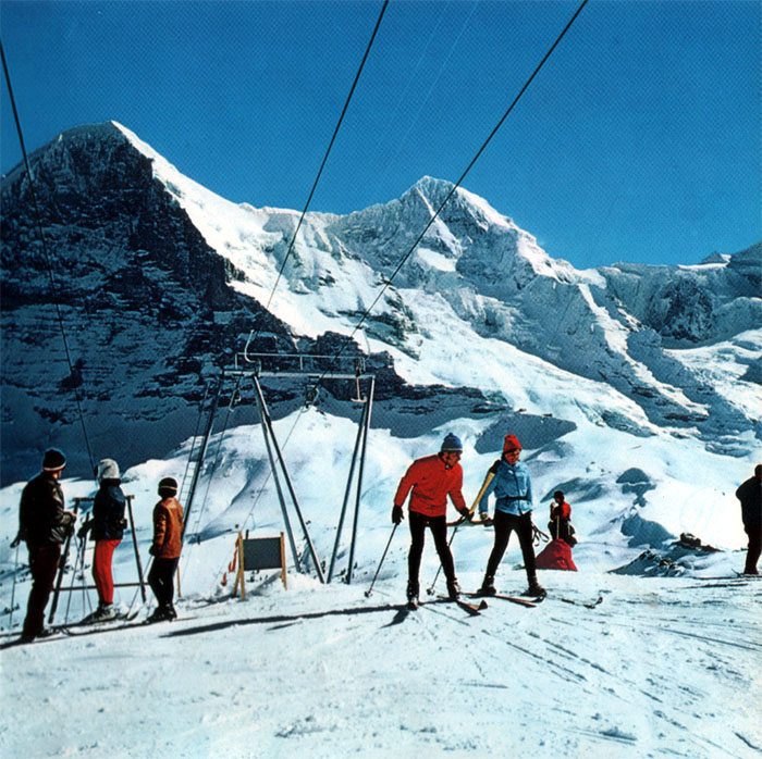 Bergstation Skilift Honegg, Ende 1960er-Jahre (Quelle: Habegger-Prospekt von 1971, Archiv Luzi Hitz)

