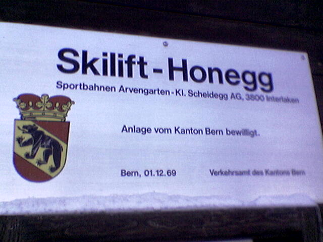 Bewilligung Honegg-Skilift

