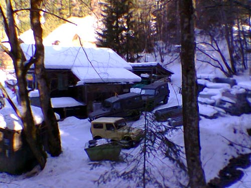 Vermutliche frühere Talstation des Skiliftes Innerwengen, Januar 2006
