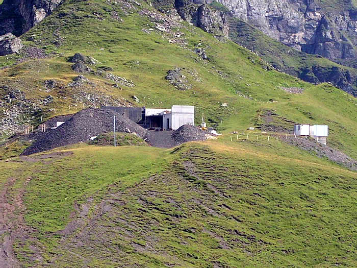 Neubau Sesselbahn Läger, August 2003
