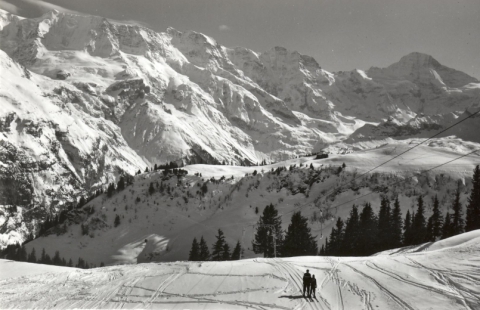 Maulerhubel-Skilift, ca. 1960er-Jahre (Postkarte, Archiv Jakob Schuler)
