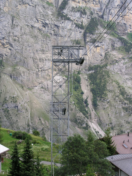 Transportseilbahn Stechelberg-Mürren, Juli 2006
