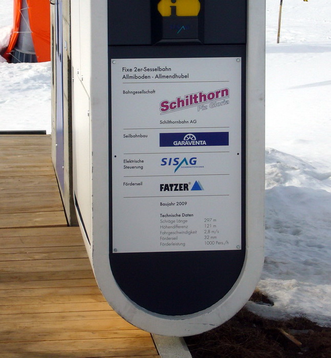 Sesselbahn Allmiboden, 3. März 2010
