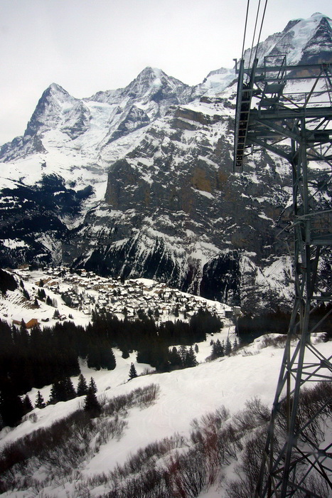 In der Gondelbahn Mürren-Birg, 3. März 2010
