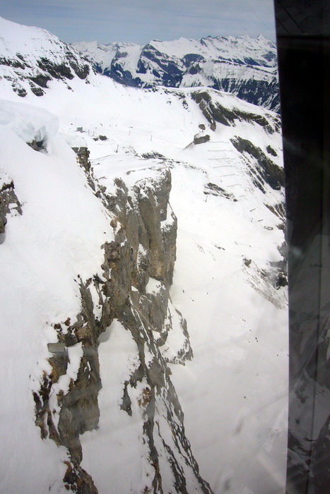 In der Gondelbahn Mürren-Birg, 3. März 2010
