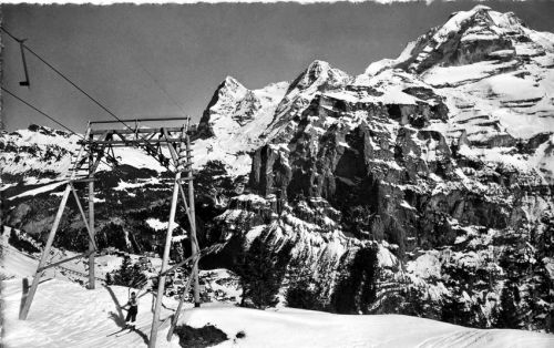 Constam-Skilift Schiltgrat, ca. 1940er- / 1950er-Jahre (Postkarte, Archiv [url=http://skilift-nostalgie.ch]Jakob Schuler[/url])
