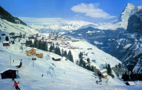 Postkarte Mürren, ca. 1970er-Jahre (Archiv [url=http://skilift-nostalgie.ch]Jakob Schuler[/url])
