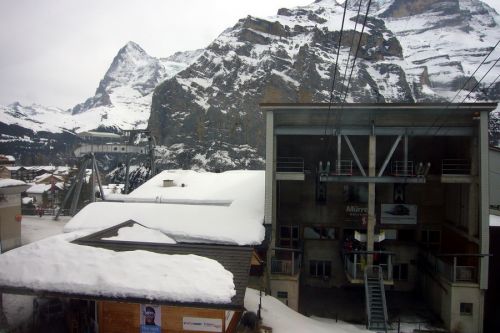 In der Gondelbahn Mürren-Birg, 3. März 2010
