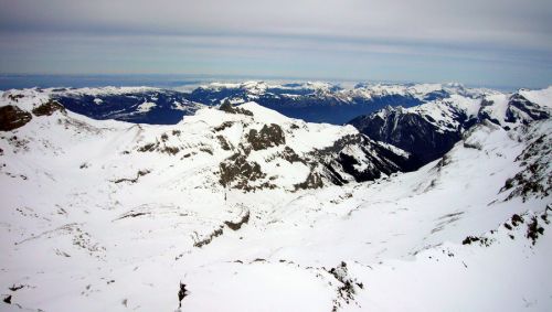 Blick vom Schilthorn, 3. März 2010 (ganz hinten der Schwarzwald)
