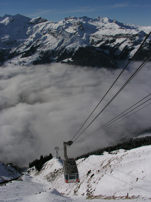 Dezember 2002, Bergstation
