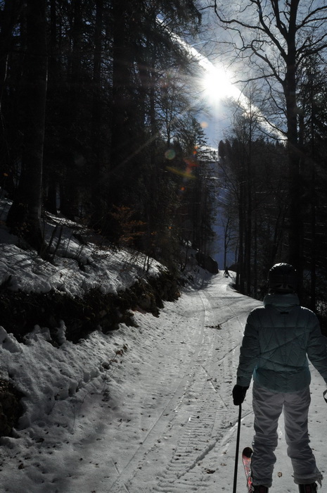 Auf dem Weg zum Skilift Roche aux Crocs
