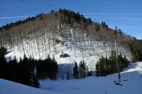 Blick zurück auf eine der Maschinengewehrstellungen

