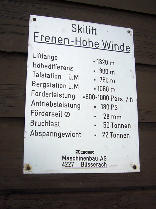 Der Borer-Lift mit Dieselantrieb wurde 1976 in Betrieb genommen

