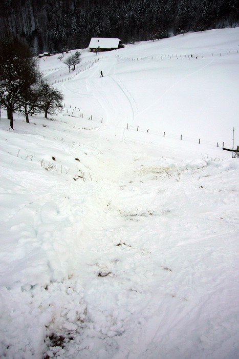 Nicht eben viel Schnee... und der war erst noch nass

