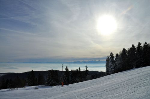 Alpenblick bei aufkommendem Föhn

