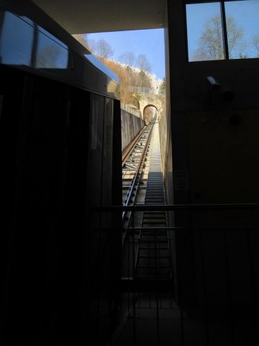 Standseilbahn von St-Imier rauf zum Mont Soleil
