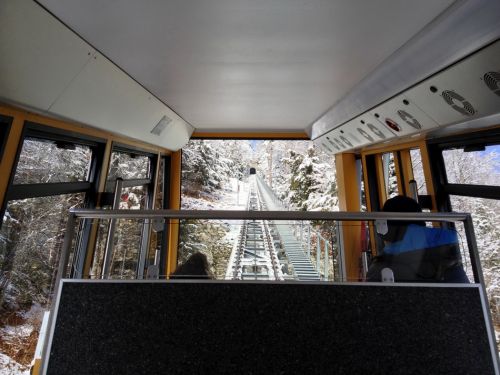 Standseilbahn von St-Imier rauf zum Mont Soleil
