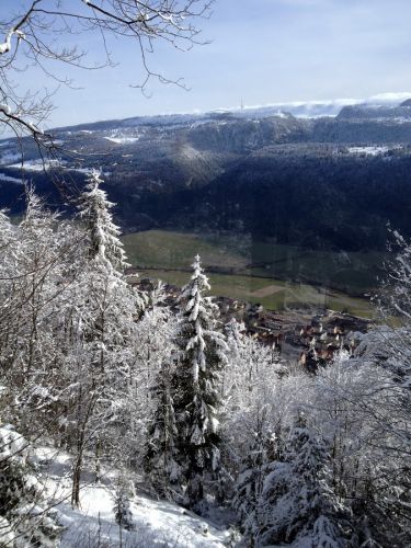 Standseilbahn von St-Imier rauf zum Mont Soleil
