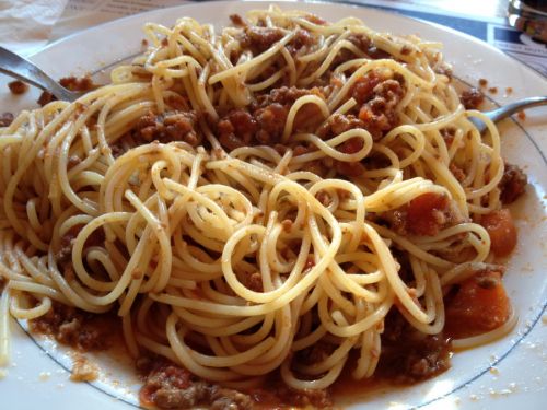 Kurze Stärkung am Mittag, exzellente hausgemachte Sauce!
