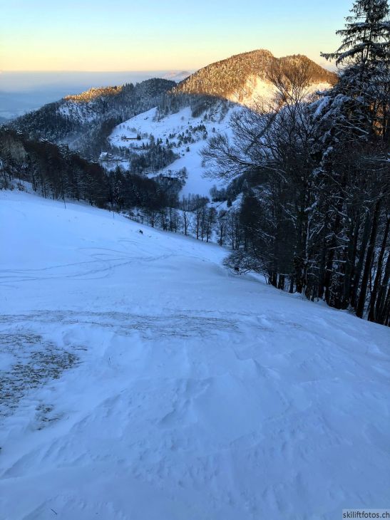 Bereich Bergstation Ex-Skilift Vogelberg, 12. Januar 2024
