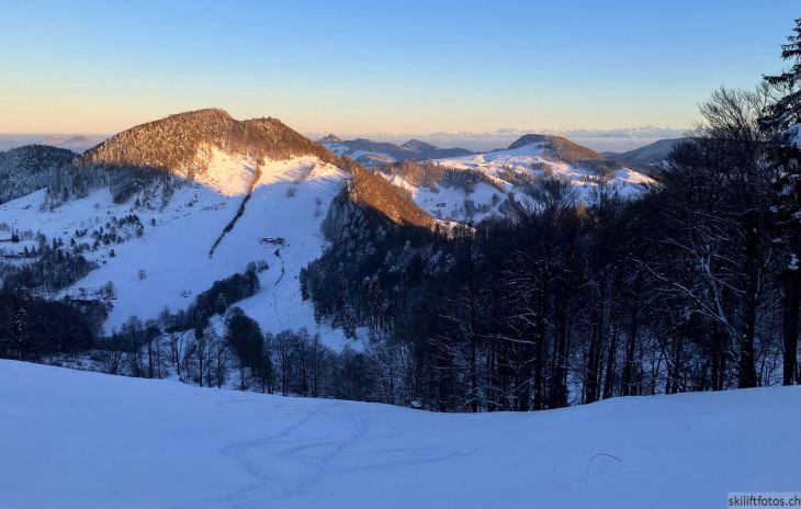 Bereich Bergstation Ex-Skilift Vogelberg, 12. Januar 2024
