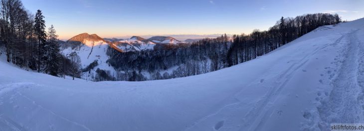Bereich Bergstation Ex-Skilift Vogelberg, 12. Januar 2024
