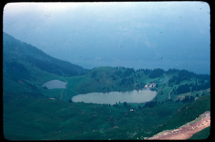 Seebenalp vom Maschgenkamm aus, Sommer 1977 (privates Dia-Archiv)
