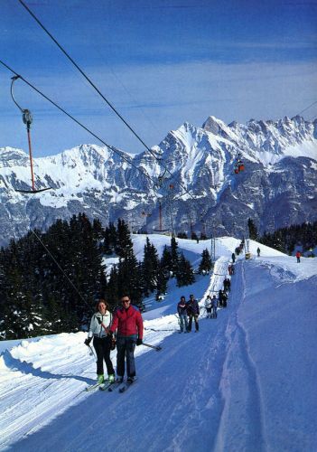 Postkarte Obersäss, ca. 1980er-Jahre (Archiv [url=http://skilift-nostalgie.ch]Jakob Schuler[/url])
