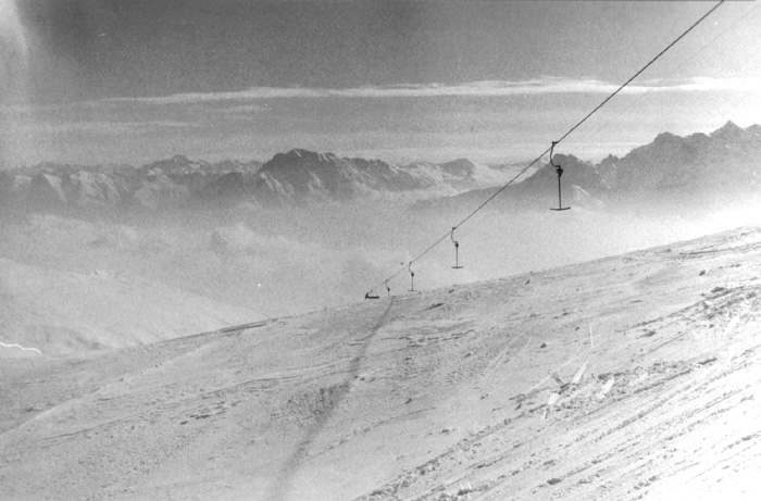 Bei der Bergstation, Februar 1986
