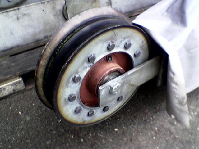 Rollenbatterien der Gondelbahn, Mai 2004
