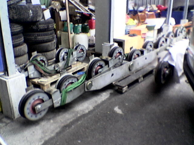 Rollenbatterien der Gondelbahn, Mai 2004
