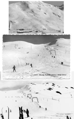 Vergleich des alten Calmut-Skilifts 60er-Jahre und 1984: Man beachte die unterschiedliche Anzahl Masten und die unterschiedliche Strecke (siehe auch unten); der Lift wurde 1966 umgebaut, da er mitten auf der Abfahtsstrecke stand. 1982 verkauften Stiafen und Benedetg Venzin den Skilift an die Bergbahnen Sedrun. Fidel war laut Roman Schmid schon vorher aus der Gesellschaft ausgestiegen und ins Lugnez umgezogen.
