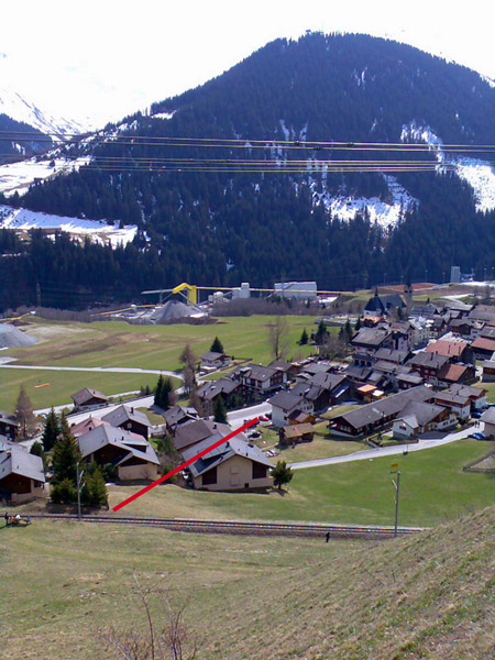 Vermutliche Lage des Tellerliftes von 1947 (Curtin) - Foto vom April 2007 (damals noch unverbaut)
